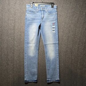 Levis 314 Shaping Straight Jeans Light Wash Blue Stretch Denim Women's 28 x 30
